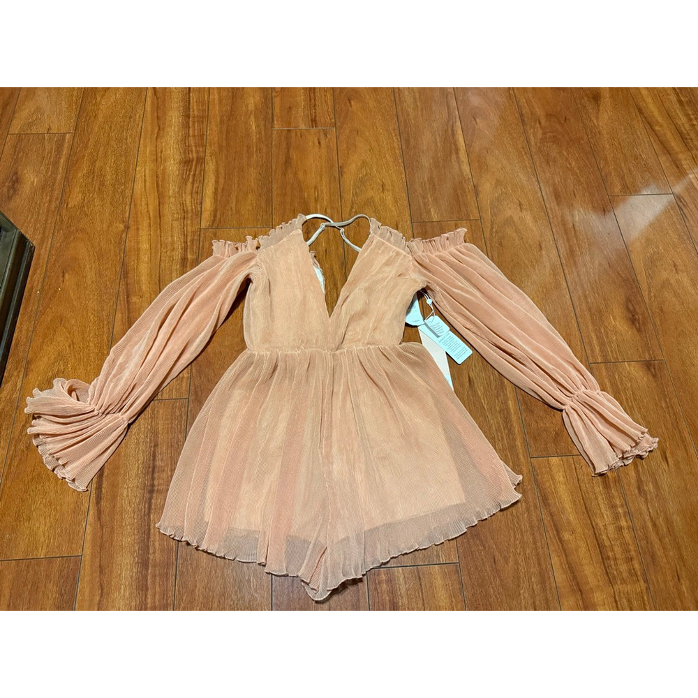 Women's Alice McCall Peach Off-Shoulder Romper Size 0